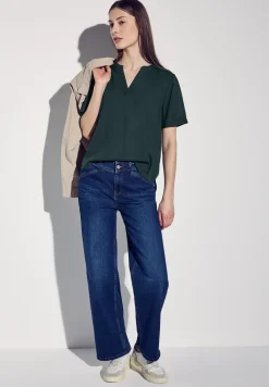 Bluse in Unifarbe