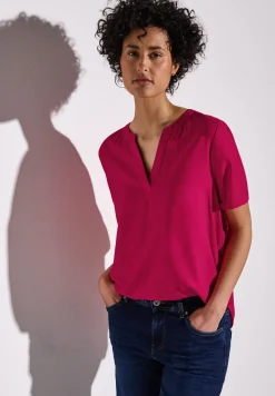 Bluse in Unifarbe