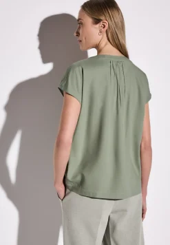 Bluse in Unifarbe