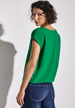 Bluse in Unifarbe