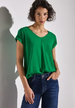 Bluse in Unifarbe
