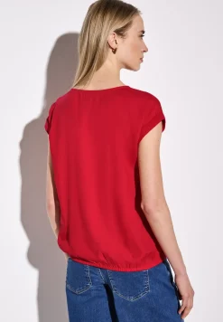 Bluse in Unifarbe