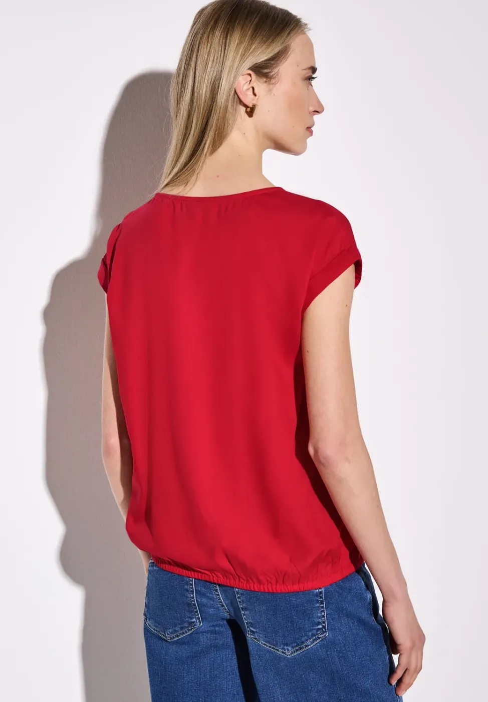 Bluse in Unifarbe
