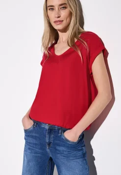Bluse in Unifarbe