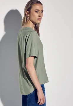 Bluse in Unifarbe
