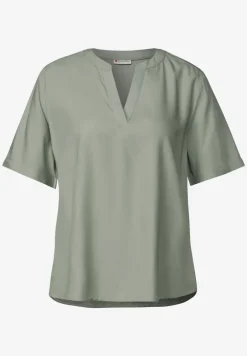 Bluse in Unifarbe