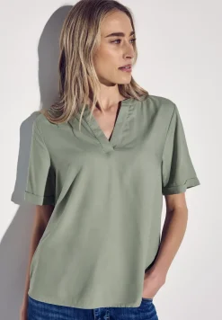 Bluse in Unifarbe