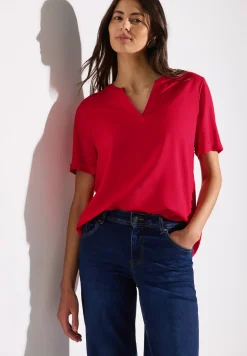 Bluse in Unifarbe