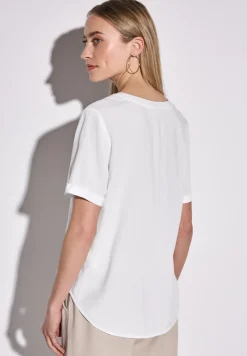 Bluse in Unifarbe