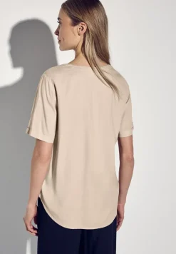 Bluse in Unifarbe