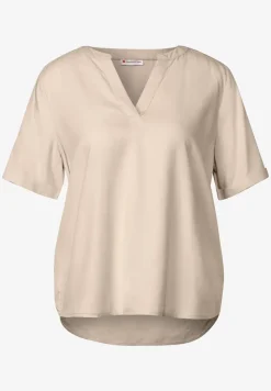 Bluse in Unifarbe