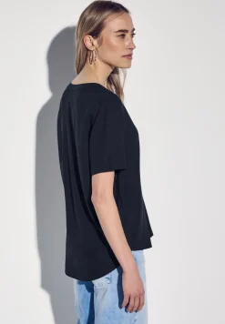 Bluse in Unifarbe