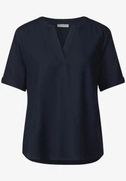 Bluse in Unifarbe