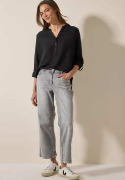 Bluse in Unifarbe