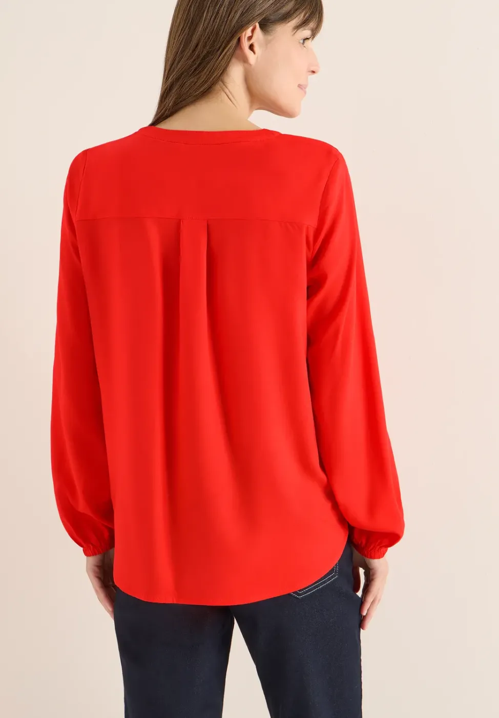 Bluse in Unifarbe