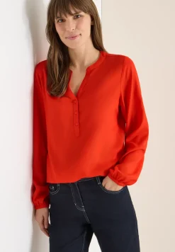 Bluse in Unifarbe