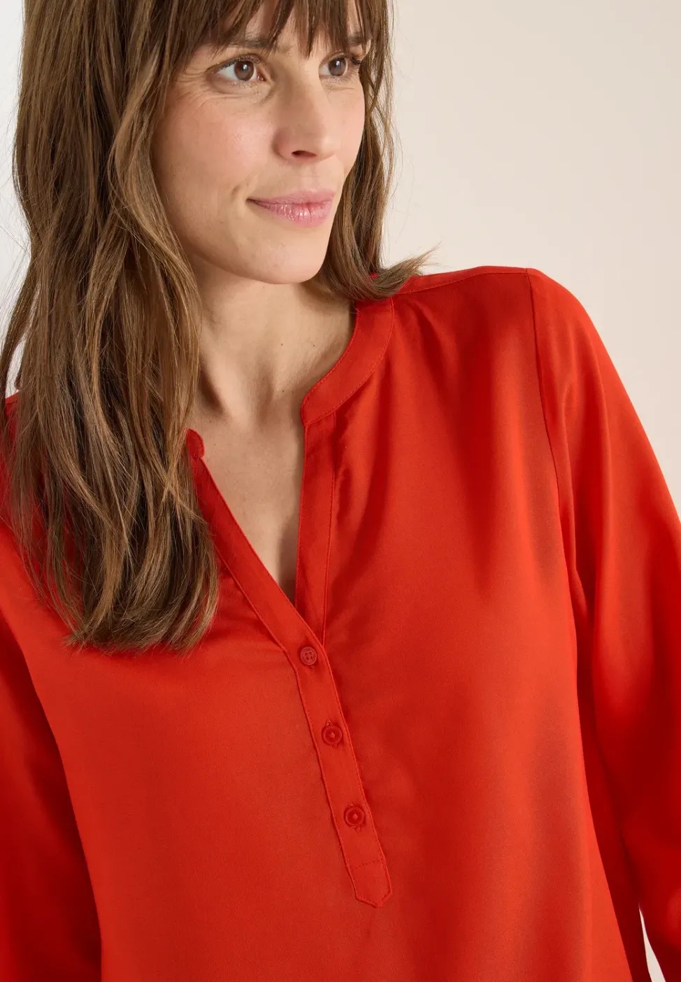 Bluse in Unifarbe
