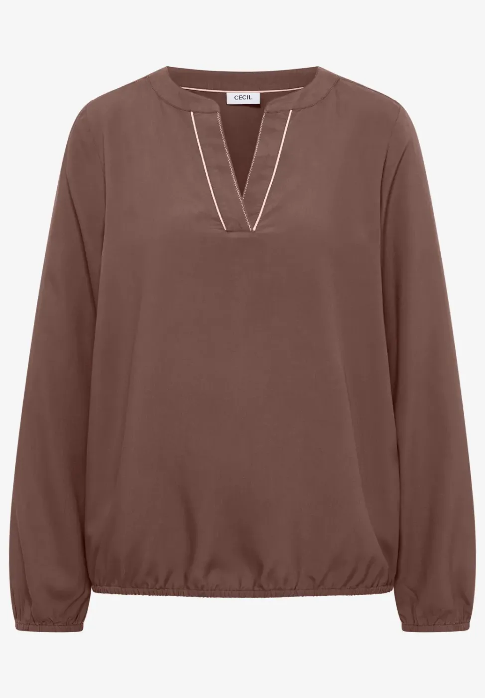 Bluse in Unifarbe