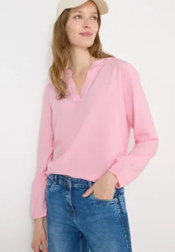 Bluse in Unifarbe