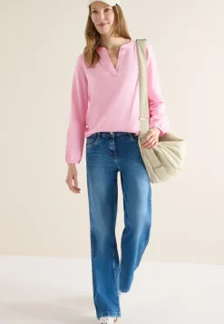 Bluse in Unifarbe