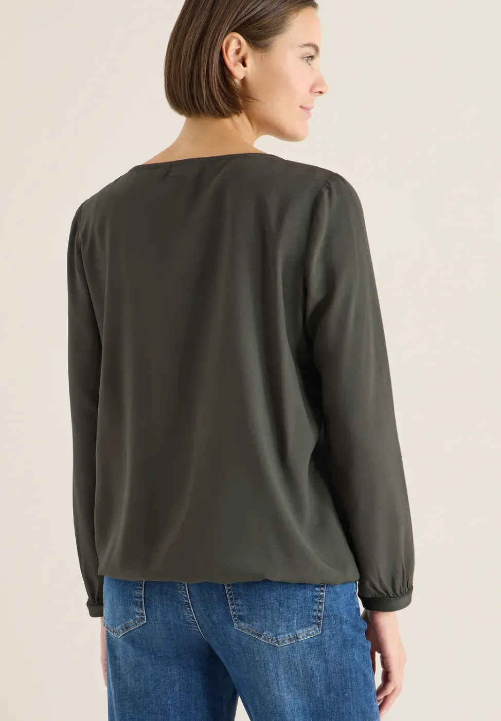 Bluse in Unifarbe