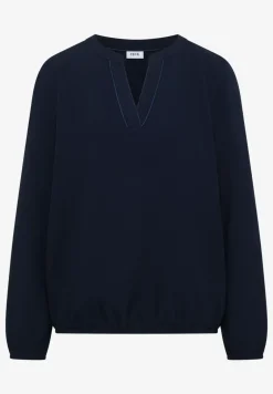 Bluse in Unifarbe