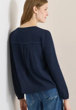 Bluse in Unifarbe