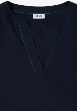 Bluse in Unifarbe