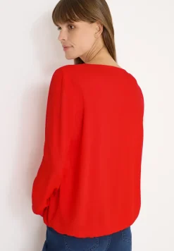 Bluse in Unifarbe