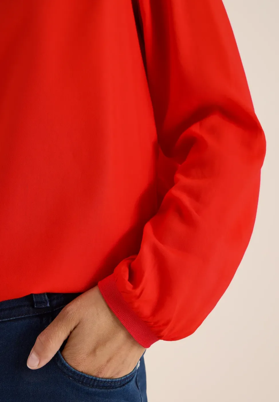 Bluse in Unifarbe