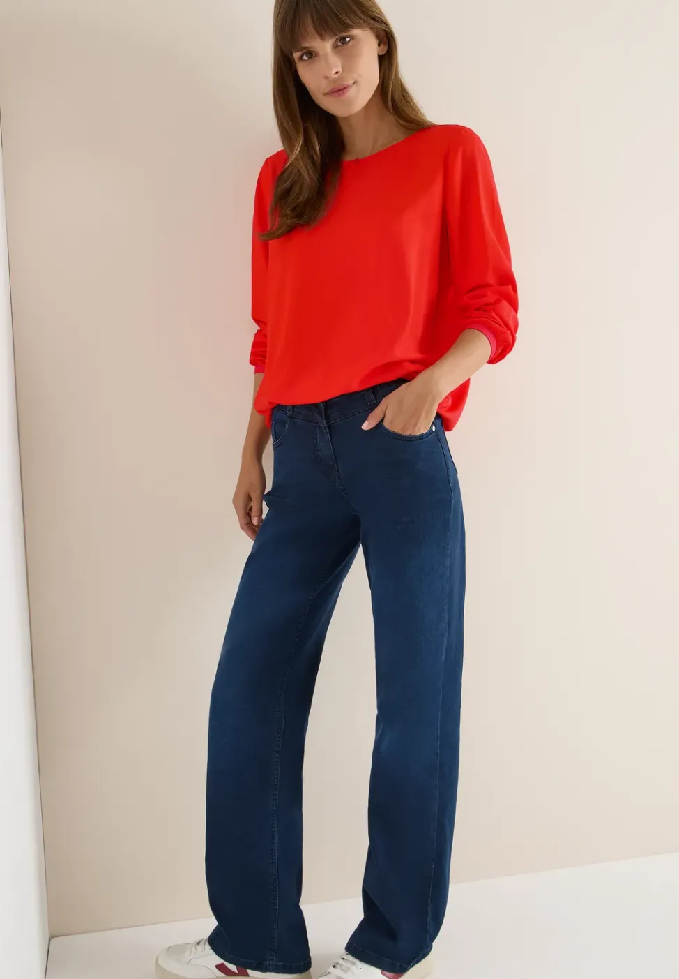Bluse in Unifarbe