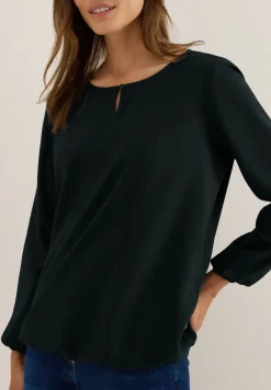 Bluse in Unifarbe