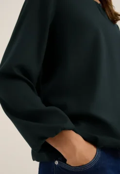 Bluse in Unifarbe