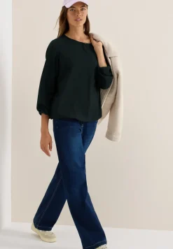 Bluse in Unifarbe