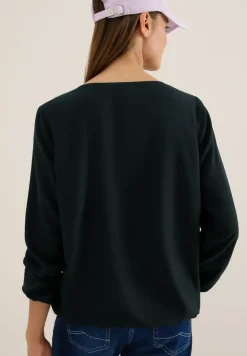 Bluse in Unifarbe