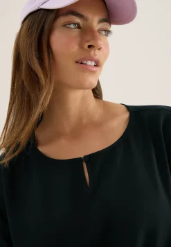 Bluse in Unifarbe