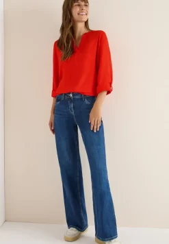 Bluse in Unifarbe