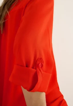 Bluse in Unifarbe
