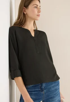 Bluse in Unifarbe