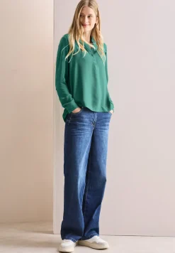 Bluse in Unifarbe