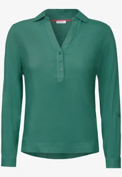 Bluse in Unifarbe