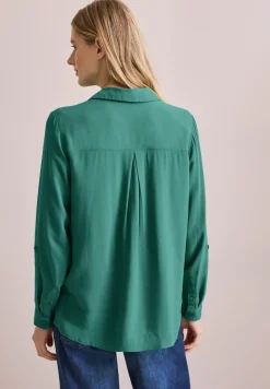 Bluse in Unifarbe