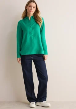 Bluse in Unifarbe