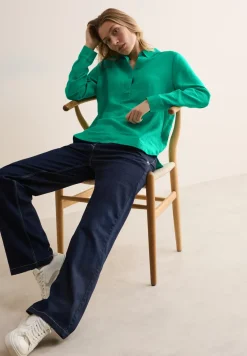 Bluse in Unifarbe