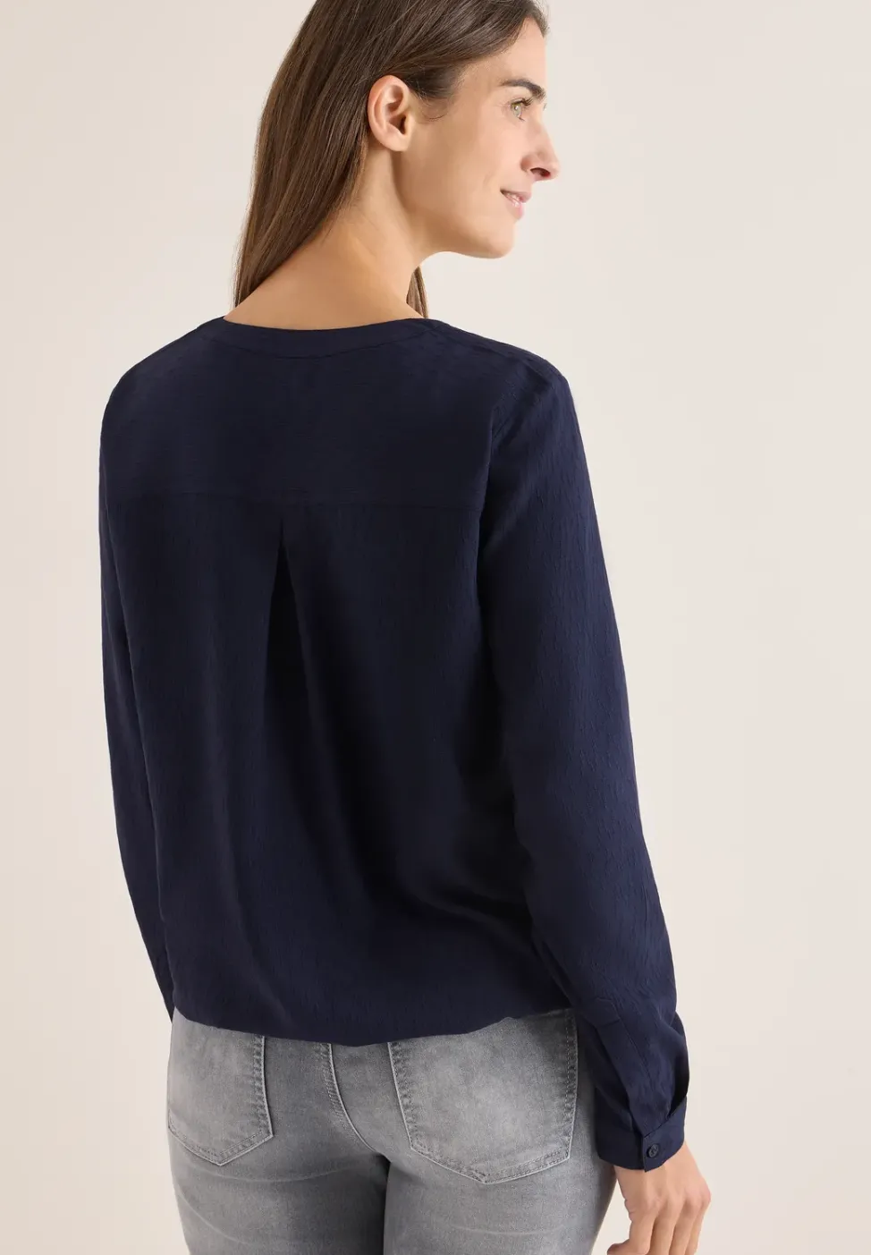 Bluse in Unifarbe