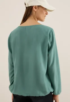 Bluse in Unifarbe