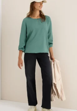 Bluse in Unifarbe