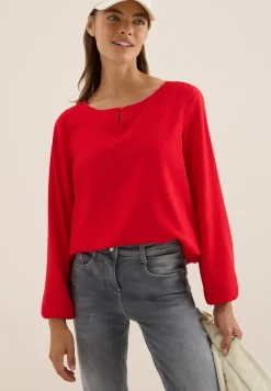 Bluse in Unifarbe