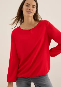 Bluse in Unifarbe