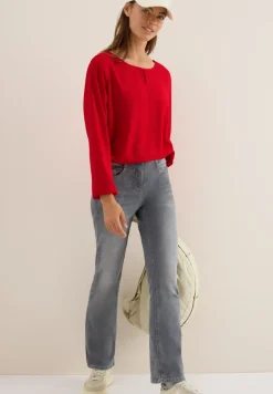 Bluse in Unifarbe